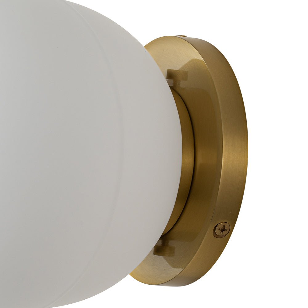 Kvennlig Simple Gold Frosted Glass Wall Light