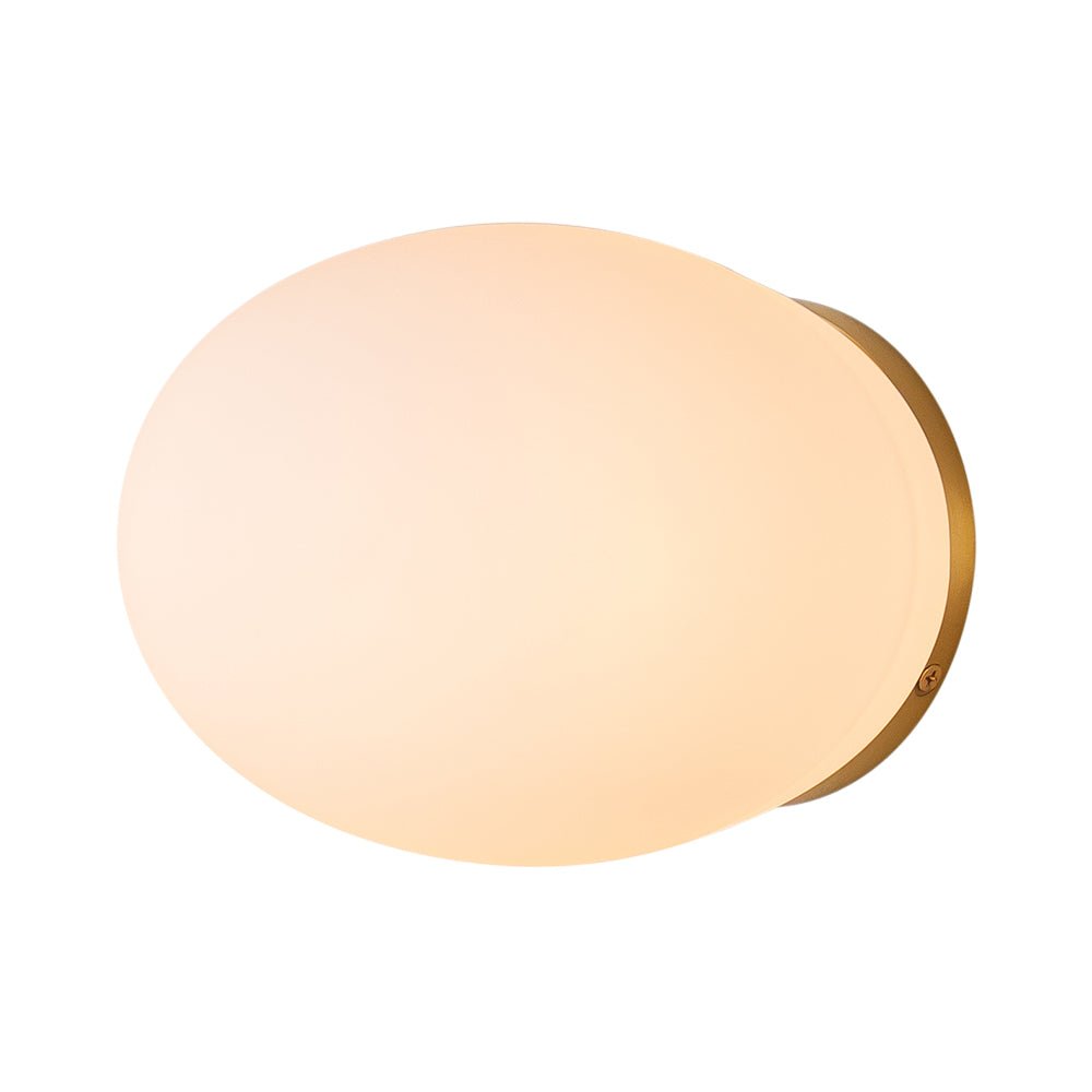 Kvennlig Simple Gold Frosted Glass Wall Light