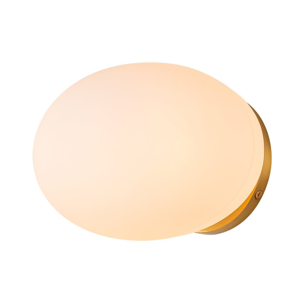 Kvennlig Simple Gold Frosted Glass Wall Light
