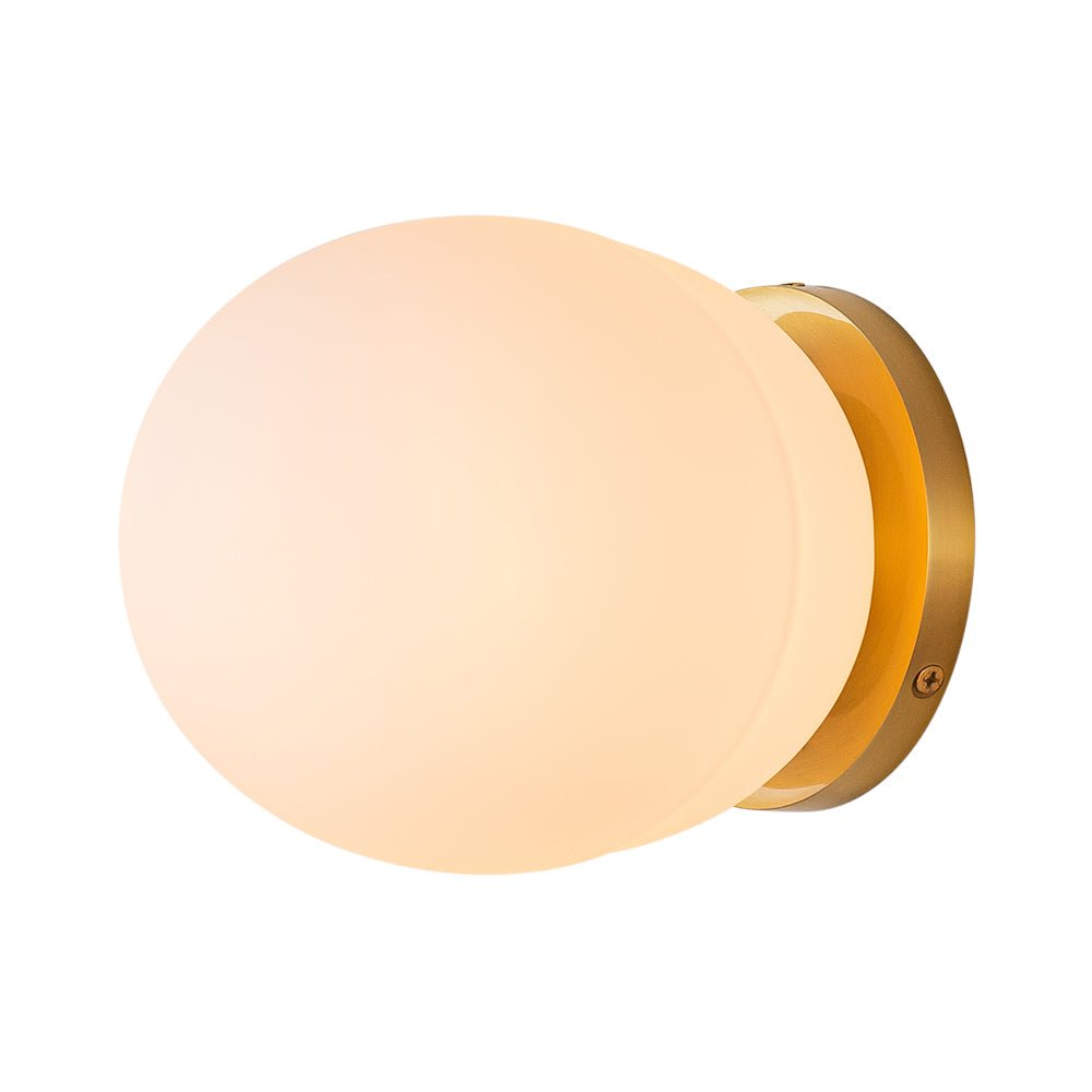 Kvennlig Simple Gold Frosted Glass Wall Light