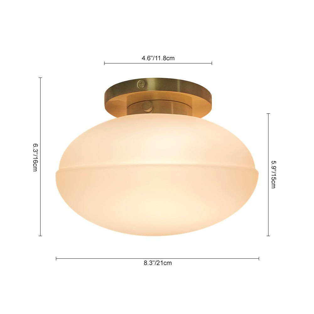 Kvennlig Simple Gold Frosted Glass Wall Light