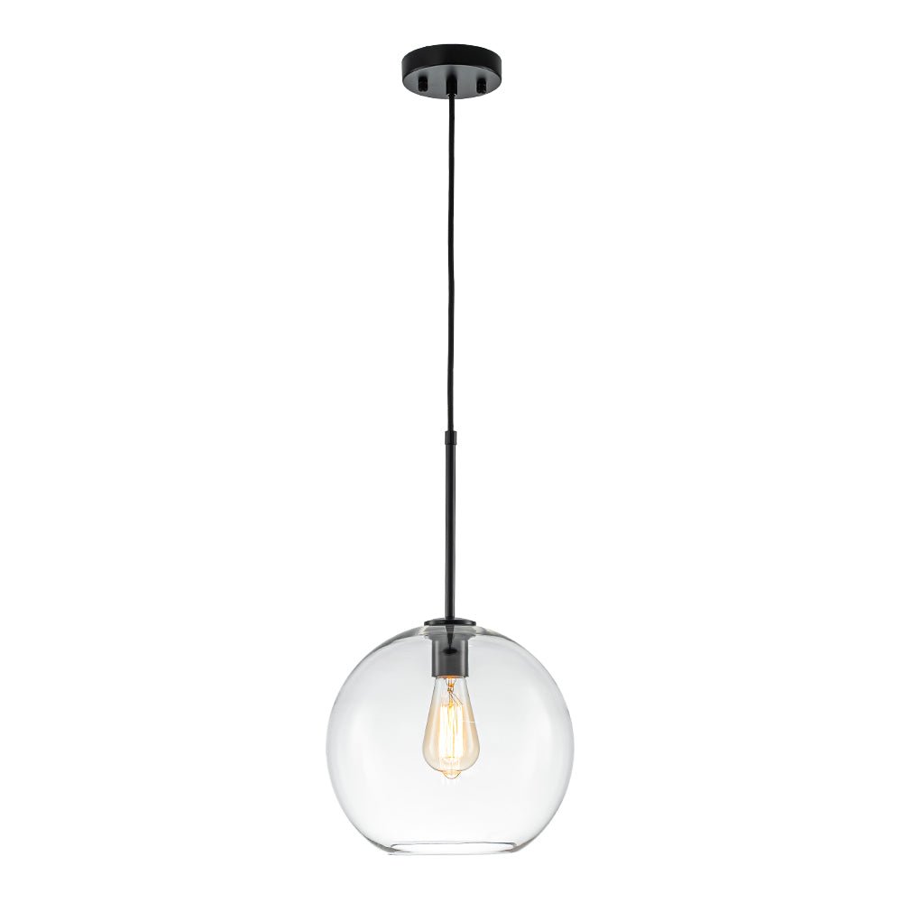 Gloriana Simple Mid-Century Clear Glass Pendant Light
