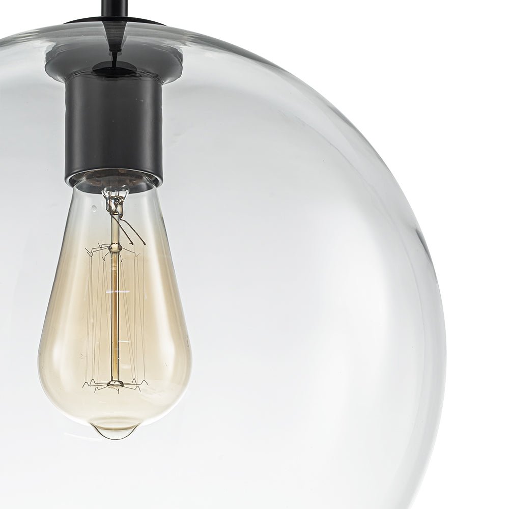 Gloriana Simple Mid-Century Clear Glass Pendant Light