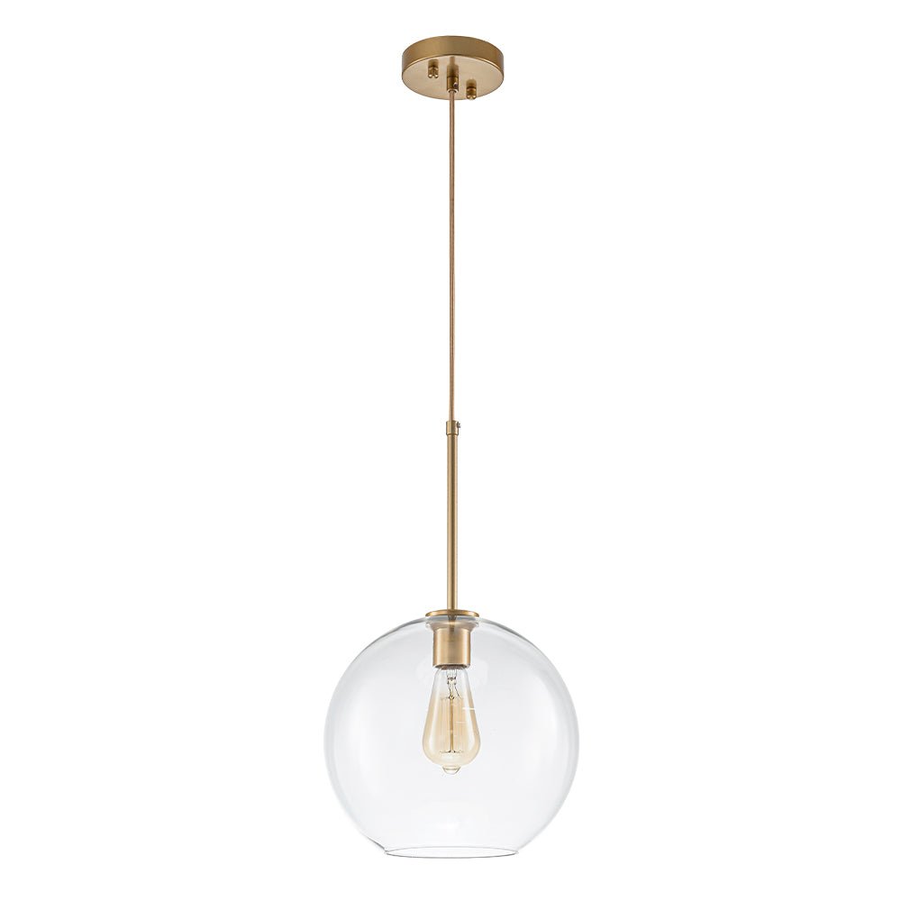 Gloriana Simple Mid-Century Clear Glass Pendant Light