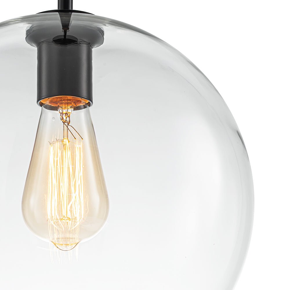 Gloriana Simple Mid-Century Clear Glass Pendant Light