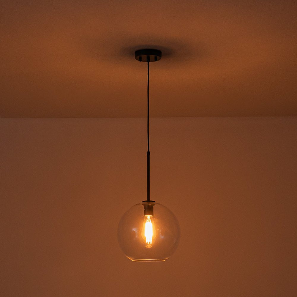 Gloriana Simple Mid-Century Clear Glass Pendant Light