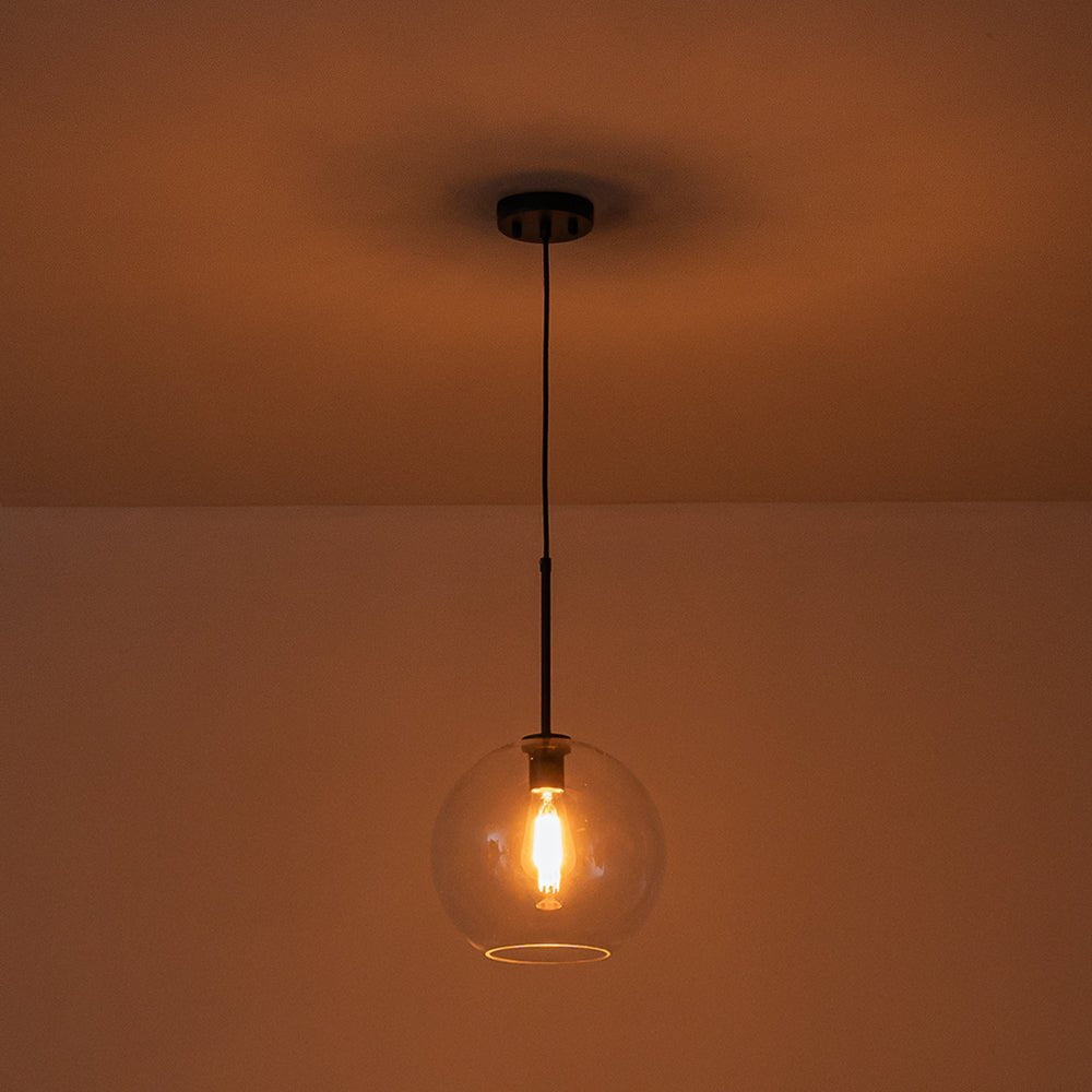 Gloriana Simple Mid-Century Clear Glass Pendant Light