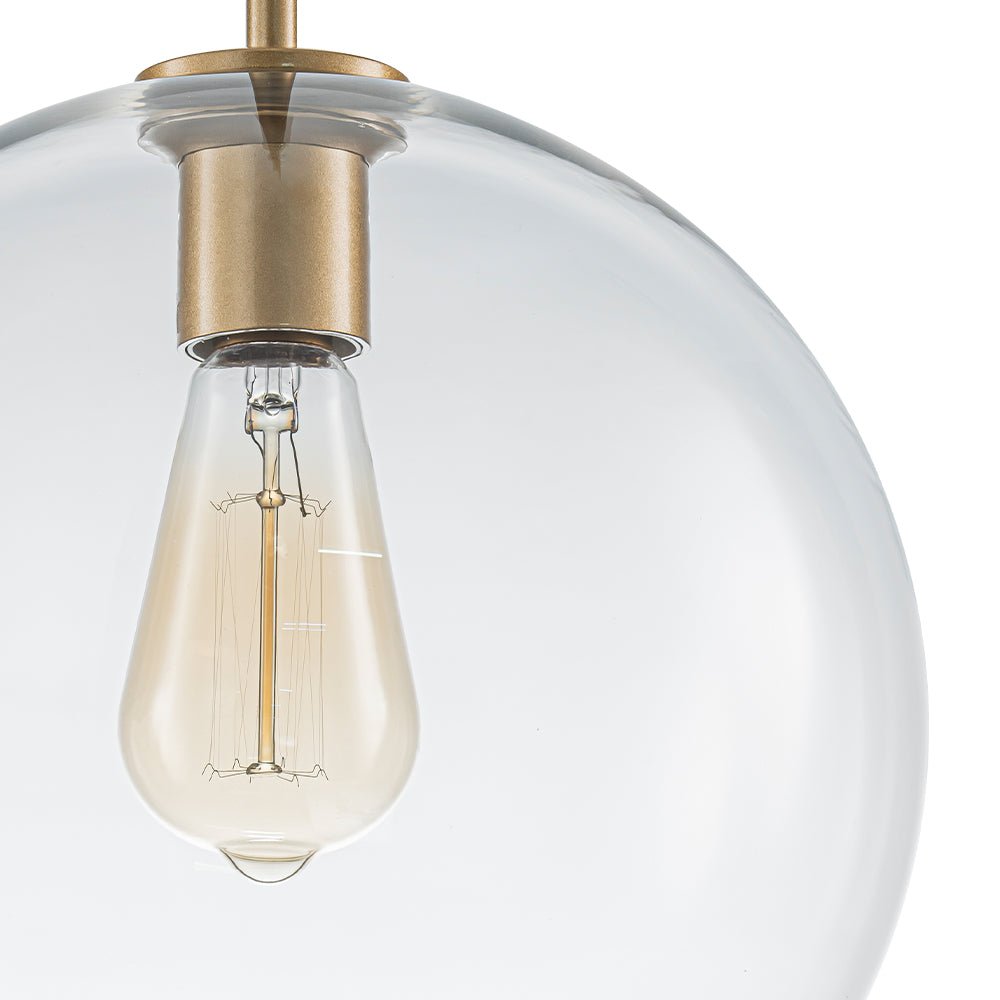 Gloriana Simple Mid-Century Clear Glass Pendant Light