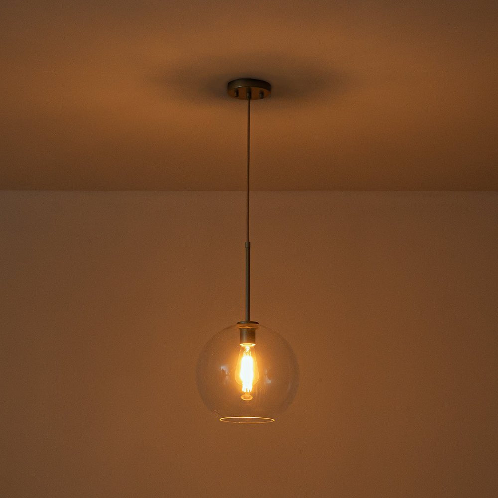 Gloriana Simple Mid-Century Clear Glass Pendant Light