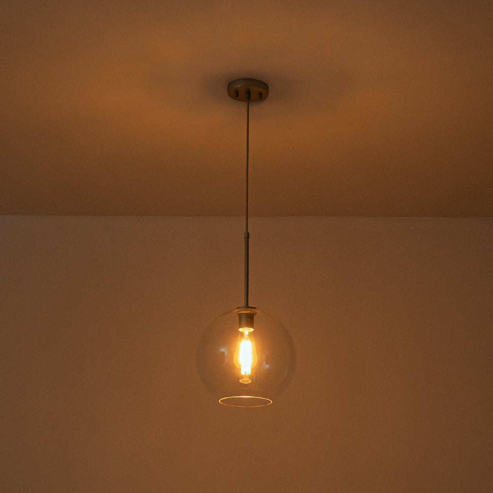 Gloriana Simple Mid-Century Clear Glass Pendant Light