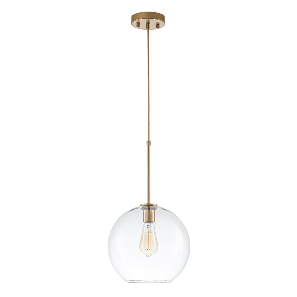 Gloriana Simple Mid-Century Clear Glass Pendant Light