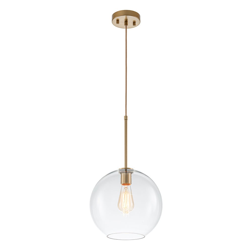 Gloriana Simple Mid-Century Clear Glass Pendant Light