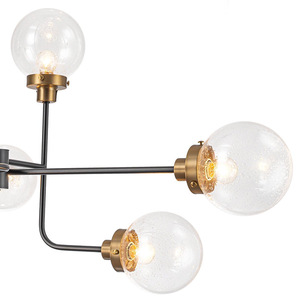 Jarnbruvum Soda Pop Seeded Bubble Sputnik Linear Glass Chandelier