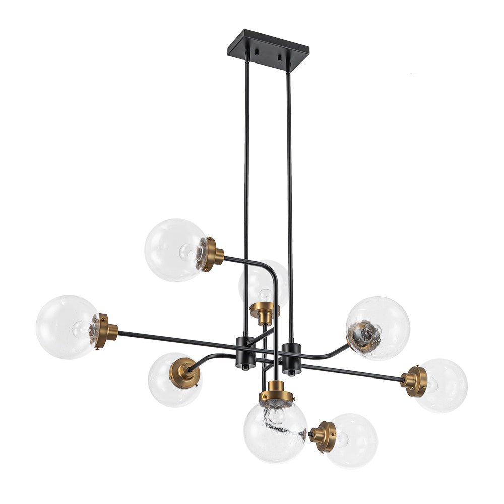 Jarnbruvum Soda Pop Seeded Bubble Sputnik Linear Glass Chandelier