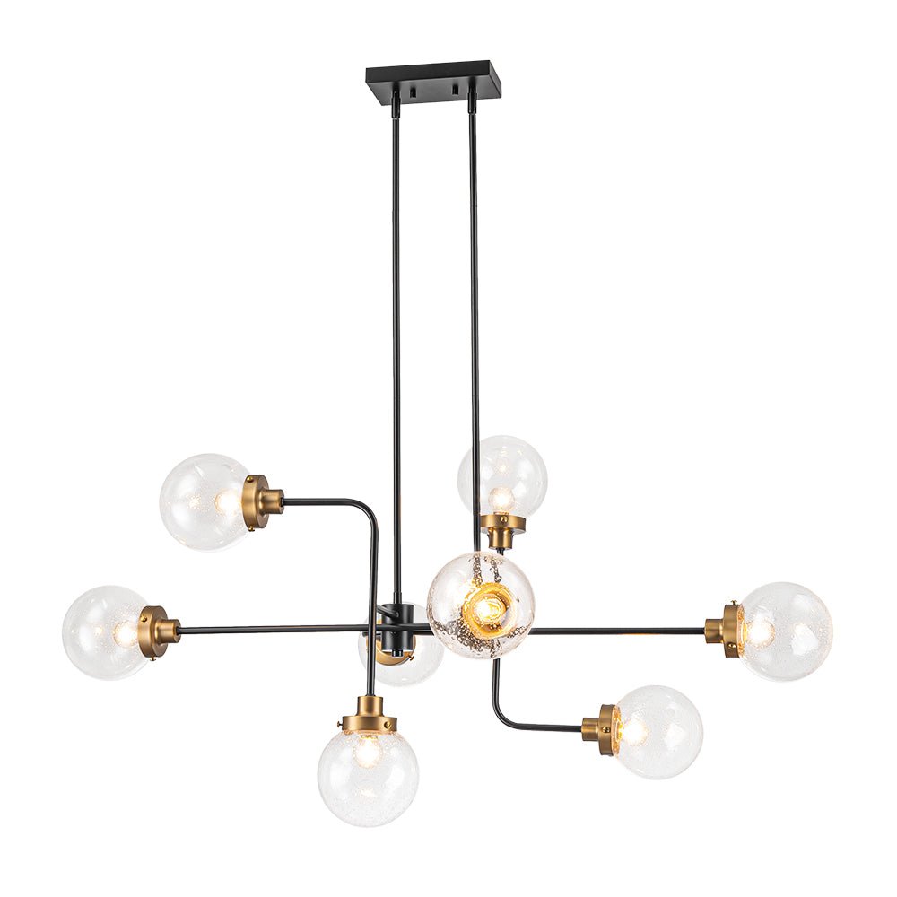 Jarnbruvum Soda Pop Seeded Bubble Sputnik Linear Glass Chandelier