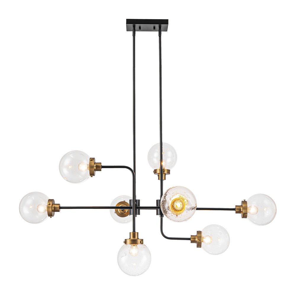 Jarnbruvum Soda Pop Seeded Bubble Sputnik Linear Glass Chandelier