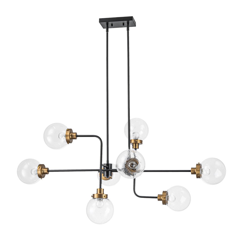 Jarnbruvum Soda Pop Seeded Bubble Sputnik Linear Glass Chandelier