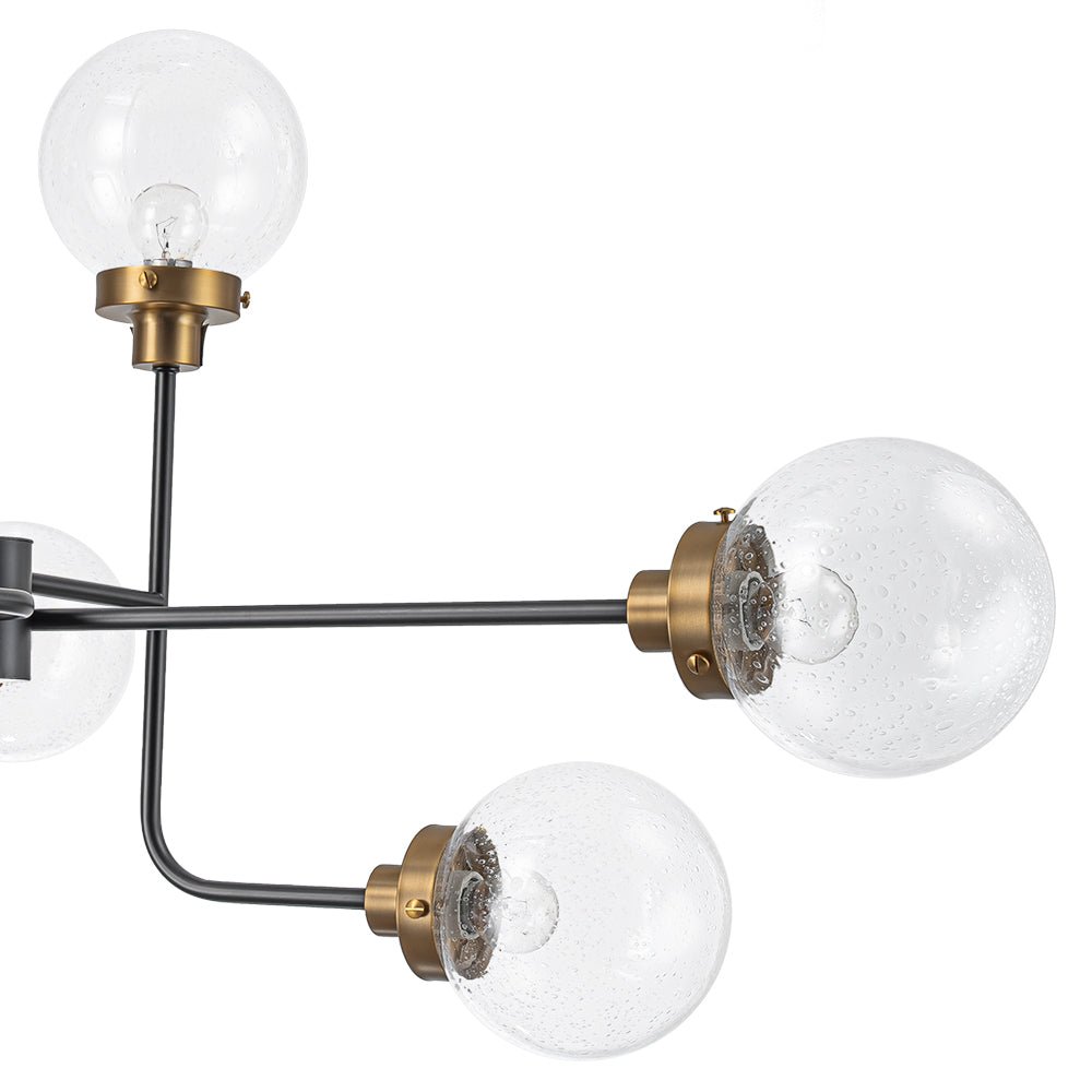 Jarnbruvum Soda Pop Seeded Bubble Sputnik Linear Glass Chandelier