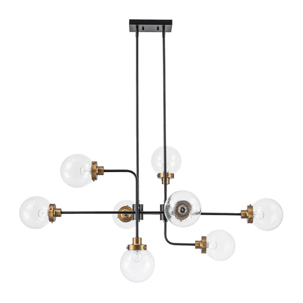 Jarnbruvum Soda Pop Seeded Bubble Sputnik Linear Glass Chandelier