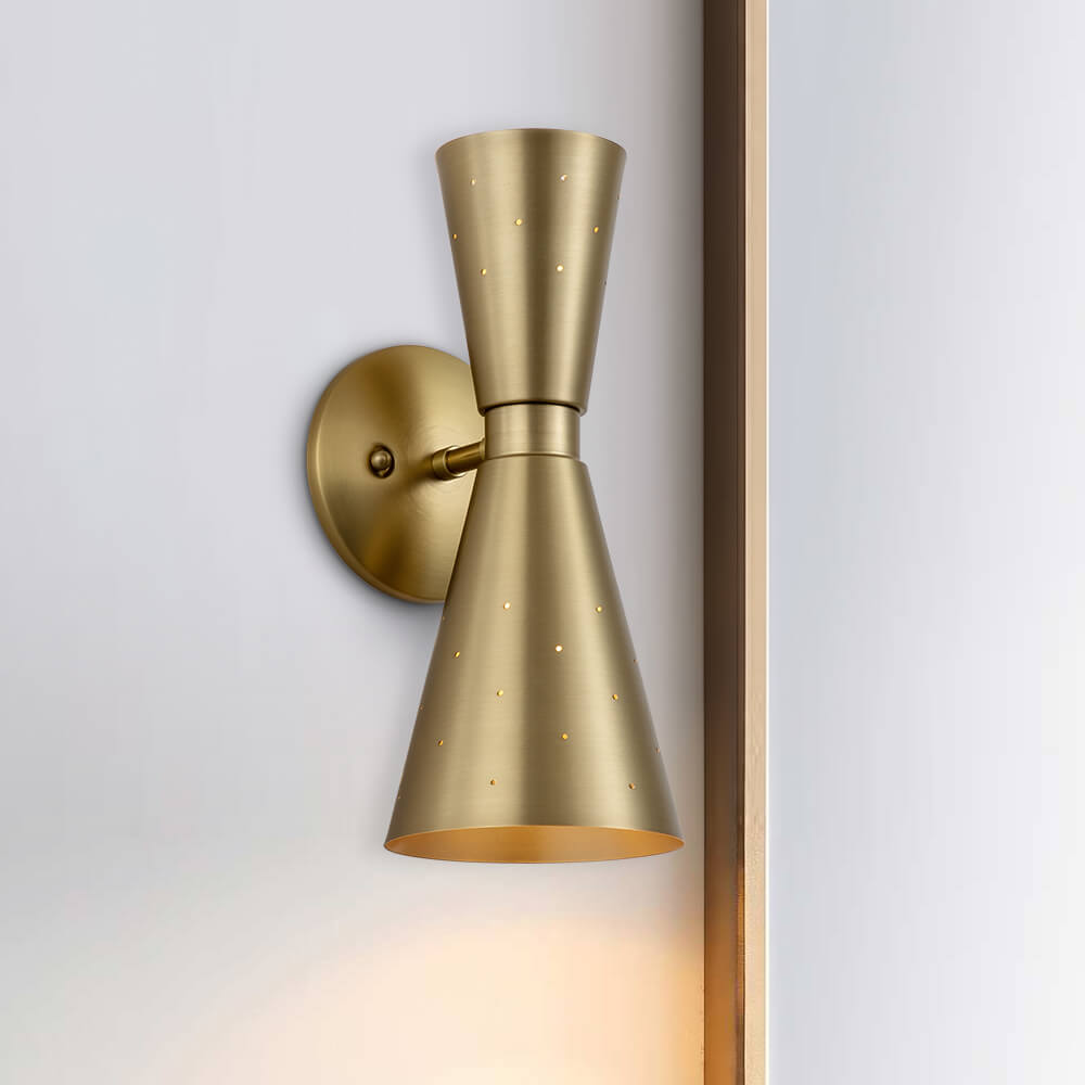 Lunero Metal Hourglass Wall Sconce