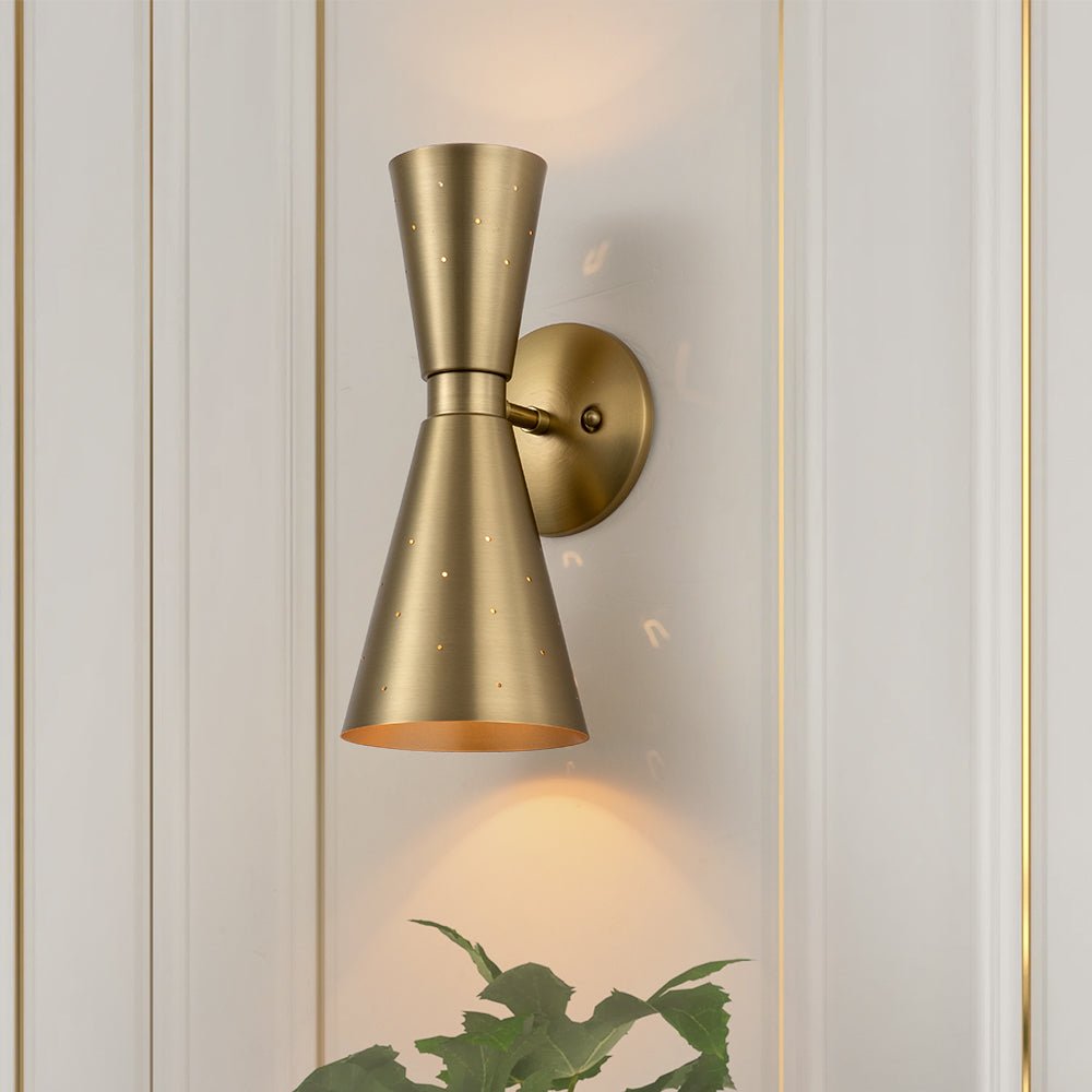 Lunero Metal Hourglass Wall Sconce