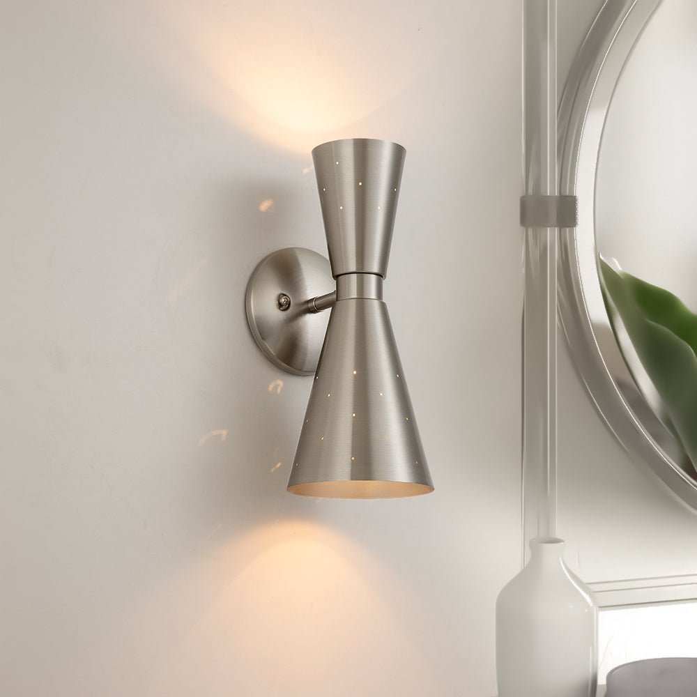 Lunero Metal Hourglass Wall Sconce