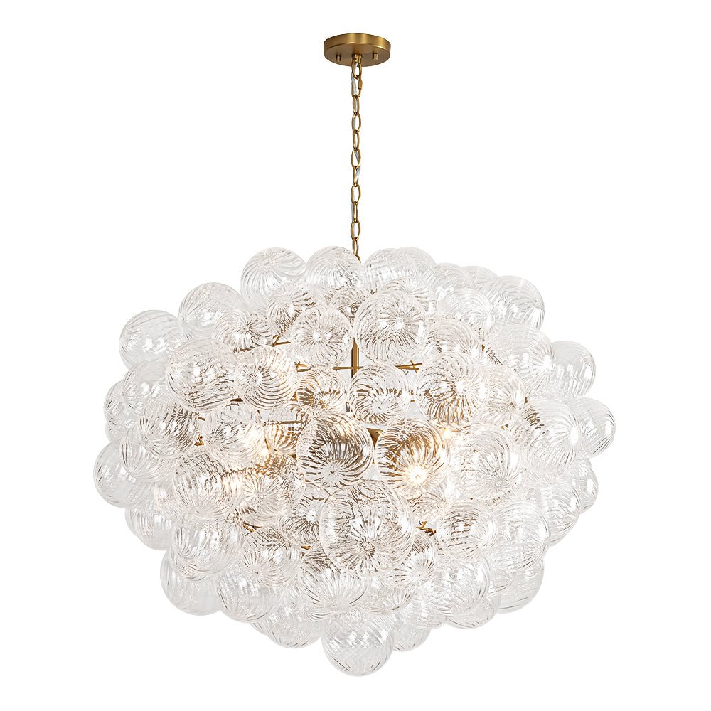 Vatnuvyx Statement Cluster Ribbed Glass Chandelier