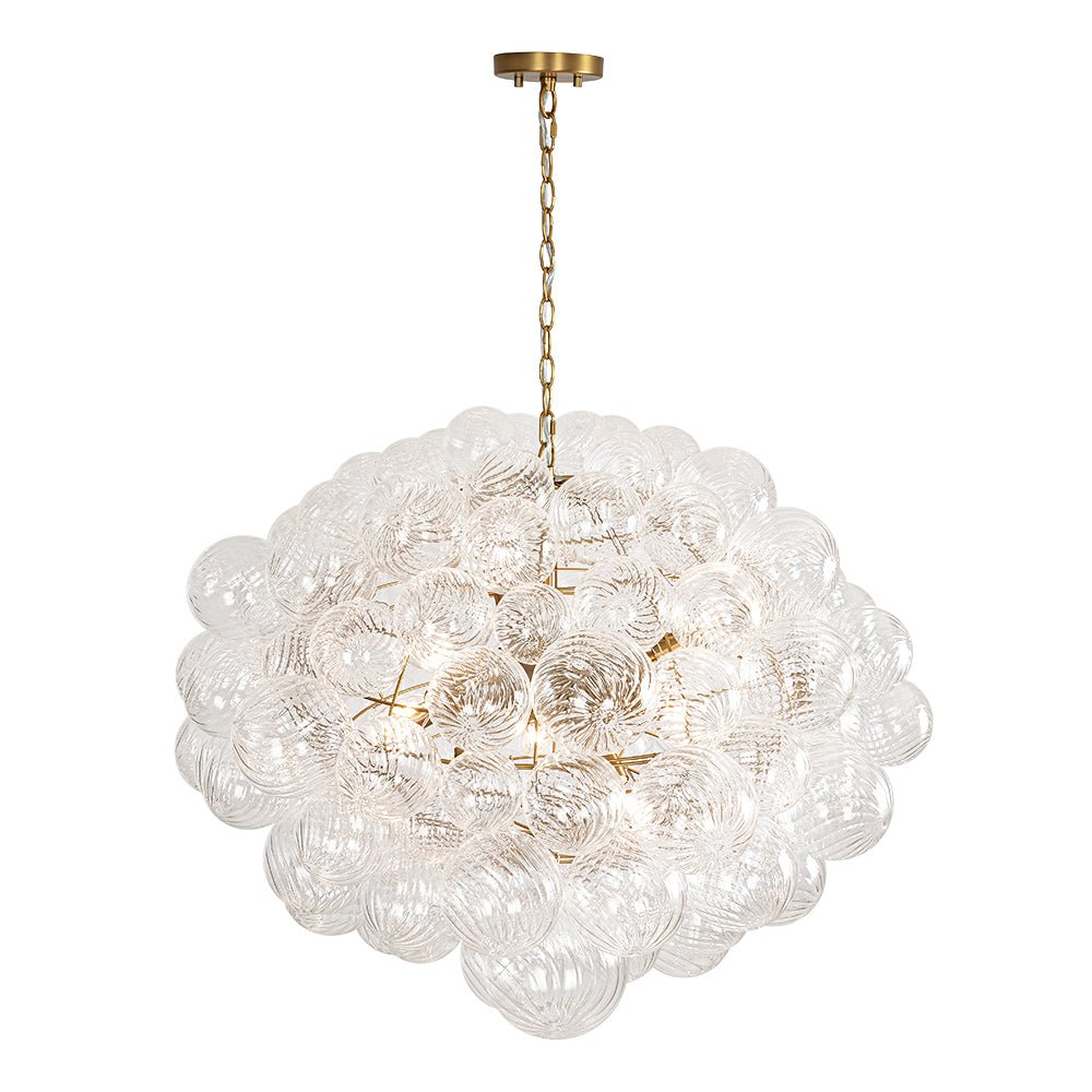 Vatnuvyx Statement Cluster Ribbed Glass Chandelier
