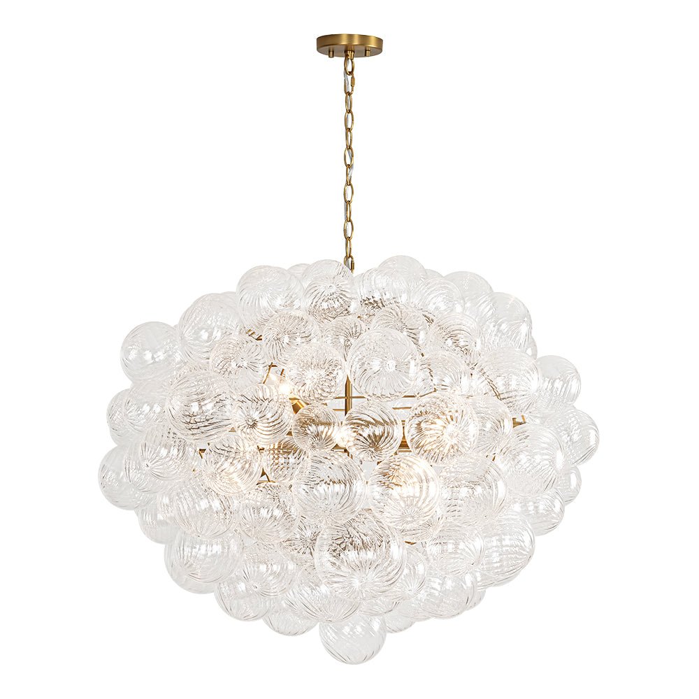 Vatnuvyx Statement Cluster Ribbed Glass Chandelier
