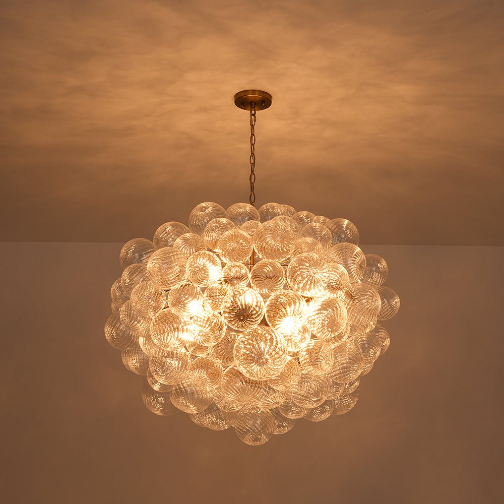 Vatnuvyx Statement Cluster Ribbed Glass Chandelier