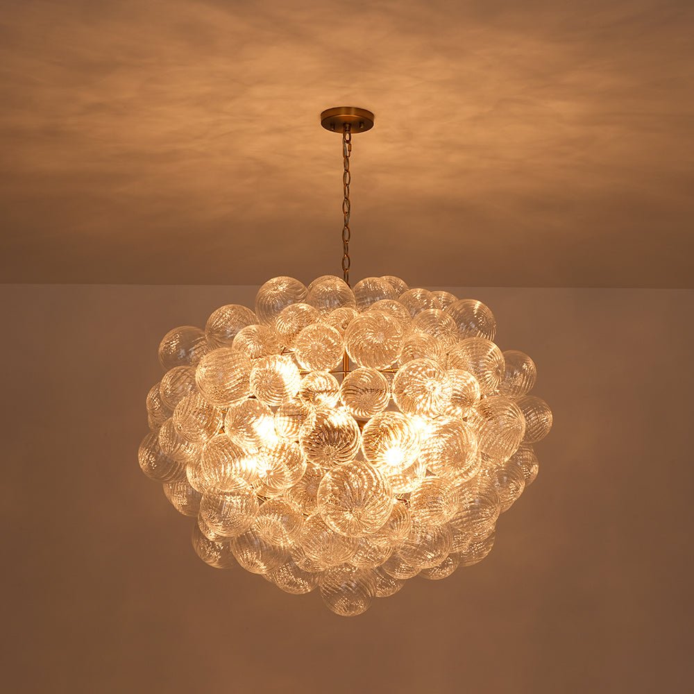Vatnuvyx Statement Cluster Ribbed Glass Chandelier