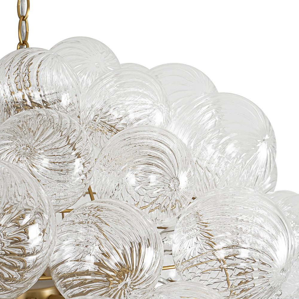 Vatnuvyx Statement Cluster Ribbed Glass Chandelier