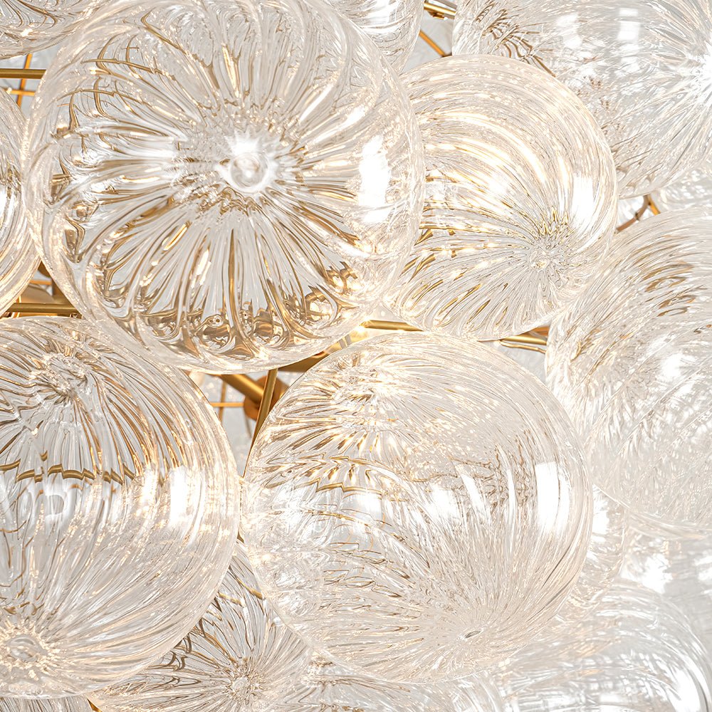 Vatnuvyx Statement Cluster Ribbed Glass Chandelier