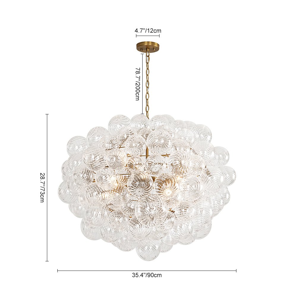 Vatnuvyx Statement Cluster Ribbed Glass Chandelier