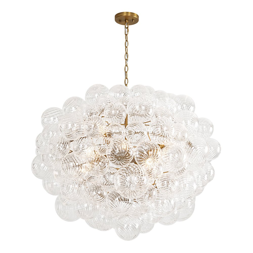 Vatnuvyx Statement Cluster Ribbed Glass Chandelier