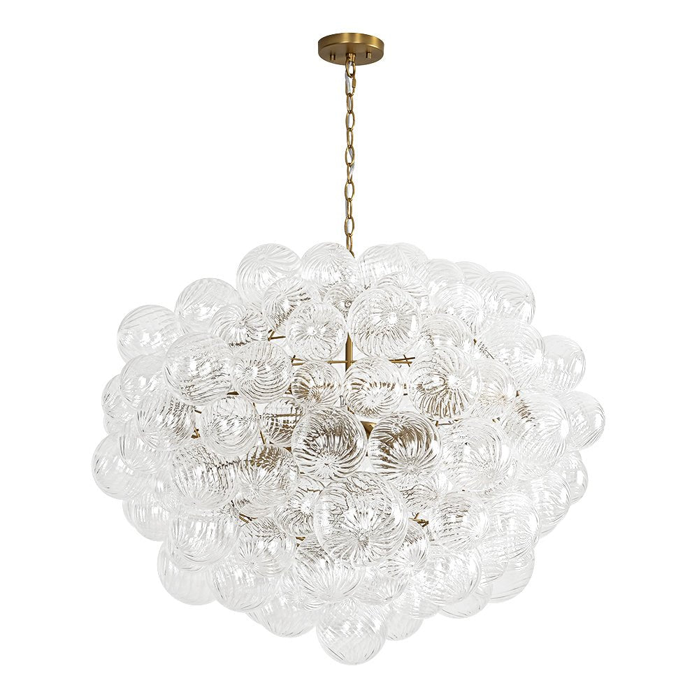 Vatnuvyx Statement Cluster Ribbed Glass Chandelier