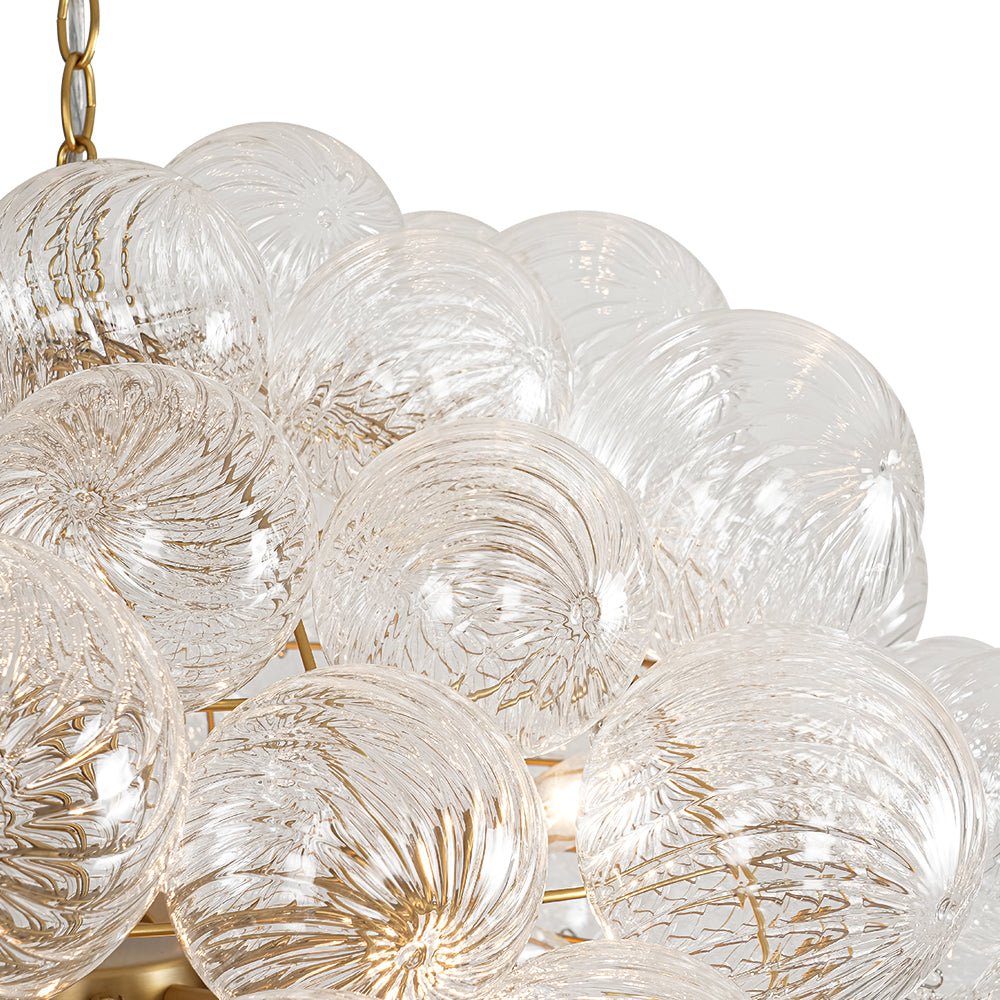 Vatnuvyx Statement Cluster Ribbed Glass Chandelier