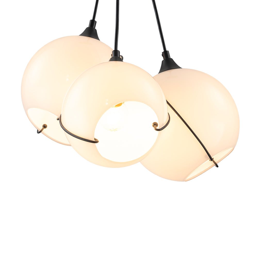 Caeluvix Statement Shine Opal Glass Chandelier