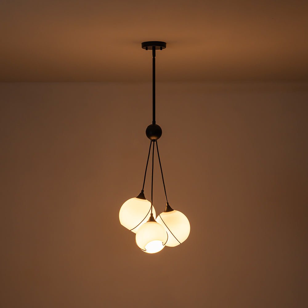 Caeluvix Statement Shine Opal Glass Chandelier