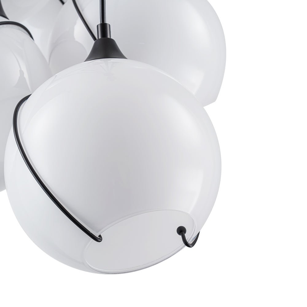 Caeluvix Statement Shine Opal Glass Chandelier