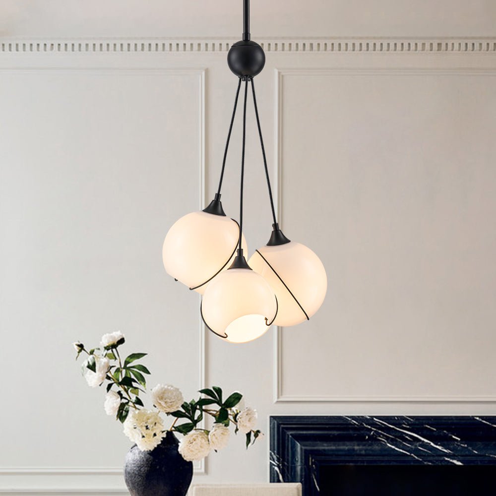 Caeluvix Statement Shine Opal Glass Chandelier