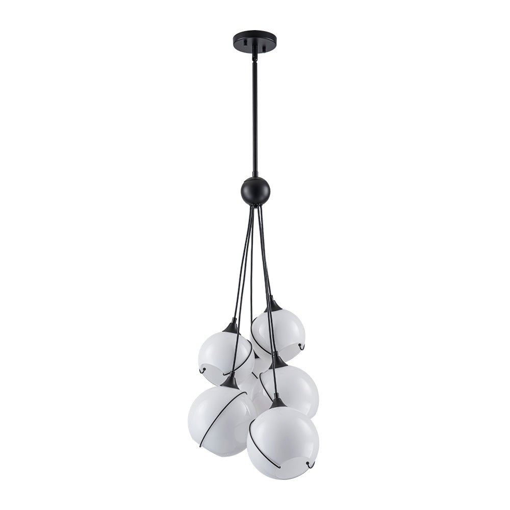 Caeluvix Statement Shine Opal Glass Chandelier