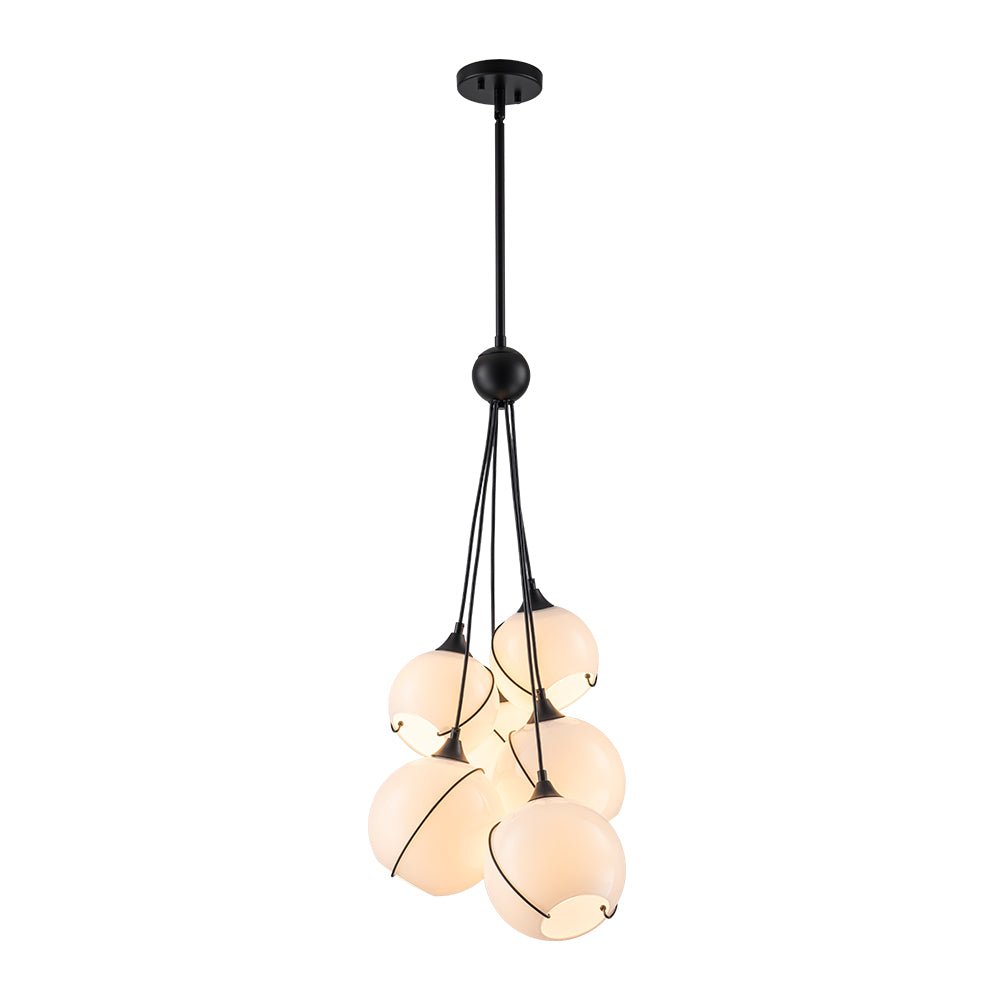 Caeluvix Statement Shine Opal Glass Chandelier