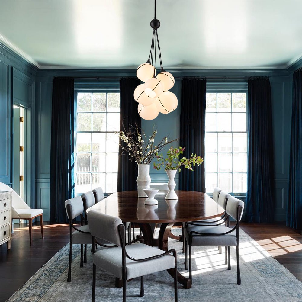 Caeluvix Statement Shine Opal Glass Chandelier