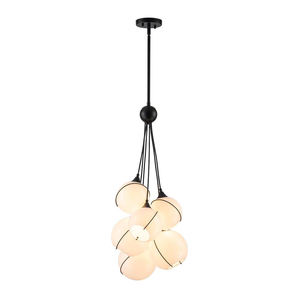 Caeluvix Statement Shine Opal Glass Chandelier