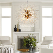 Alvsang Dandelion Crystal Metal Chandelier