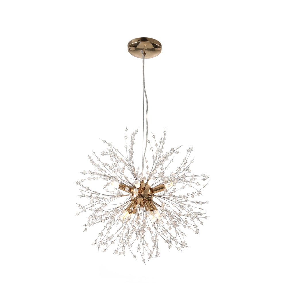 Alvsang Dandelion Crystal Metal Chandelier