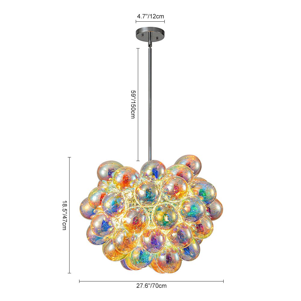 Aevuvya Stylish Bauhaus Cluster Stained Glass Chandelier