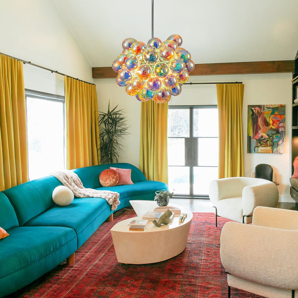 Aevuvya Stylish Bauhaus Cluster Stained Glass Chandelier