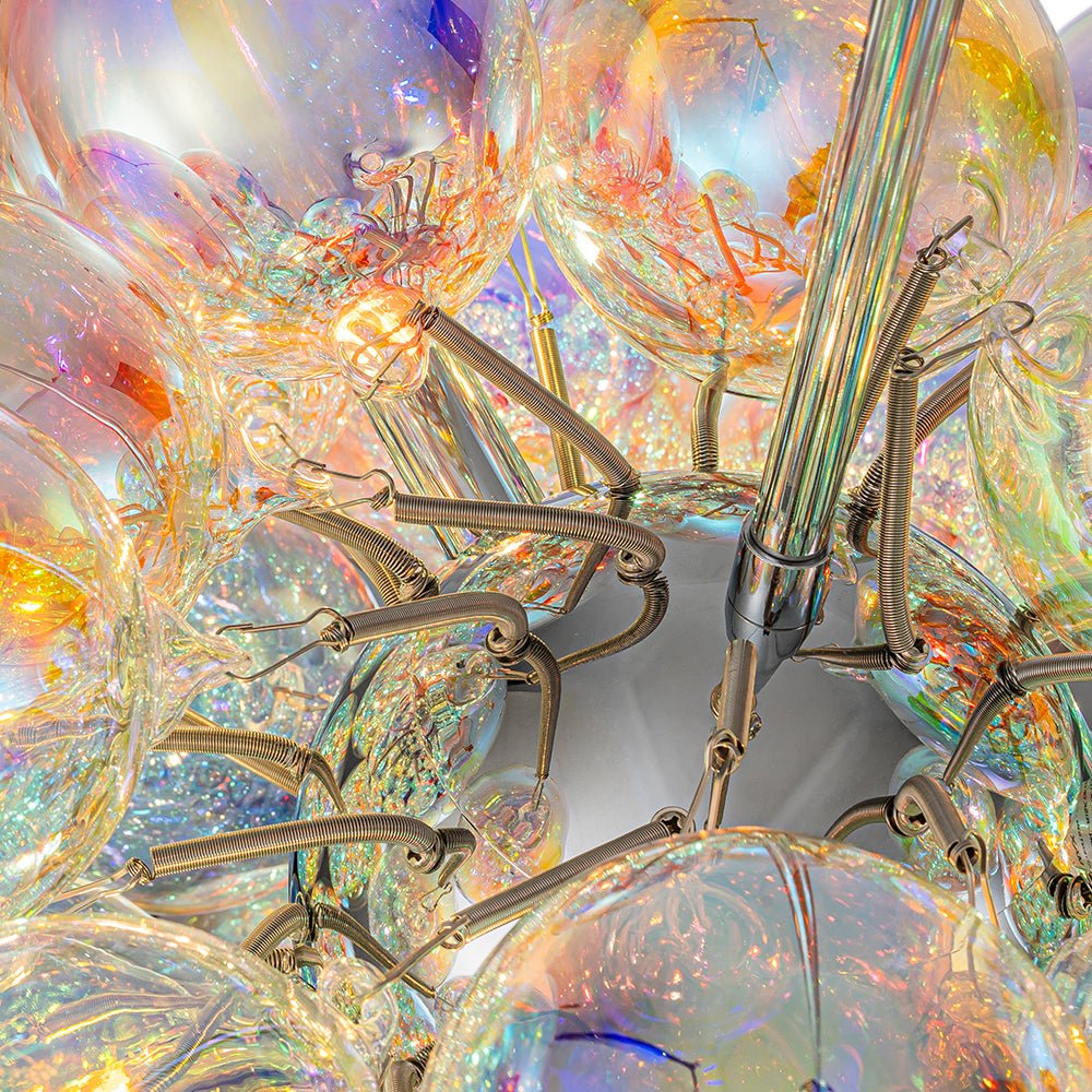 Aevuvya Stylish Bauhaus Cluster Stained Glass Chandelier